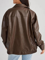 Celestine | Women’s Oversized Faux-Leather Jacket